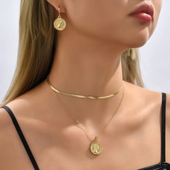 Simple Style Portrait Alloy Plating No Inlaid Earrings Necklace Jewelry Set