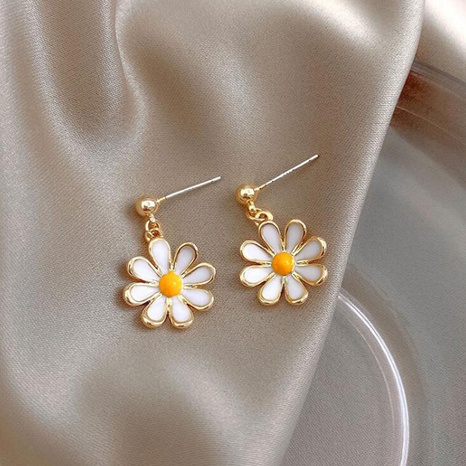 Sweet Flower Alloy Epoxy No Inlaid Ear Studs's discount tags