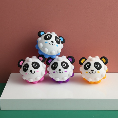 Balle de décompression 3D Panda Finger Press Puzzle Silicone Toy Grip Ball's discount tags