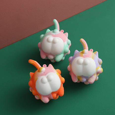 Nuevos juguetes educativos de descompresión de silicona para niños con bola de agarre de trasero de gato's discount tags