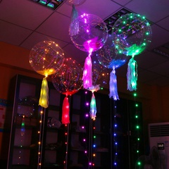Lumières LED de mariage d'anniversaire transparentes en matériau synthétique avec des ballons lumineux