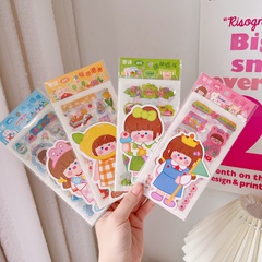 Cute cartoon girl diary sticker decoration hand account sticker set