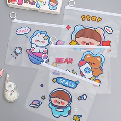 Cute cartoon astronaut zipper transparent stationery bag