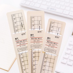 Creative Simple Transparent Plaid Acrylic Plastic Ruler Notebook Scale Set