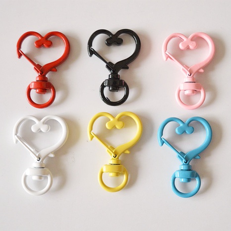 Simple Style Heart Shape Metal Paint Keychain's discount tags