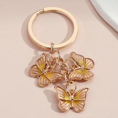 Vintage Style Butterfly Alloy Plating Keychain