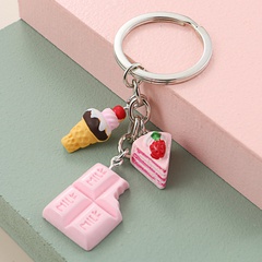 Cute Ice Cream Letter Resin Keychain