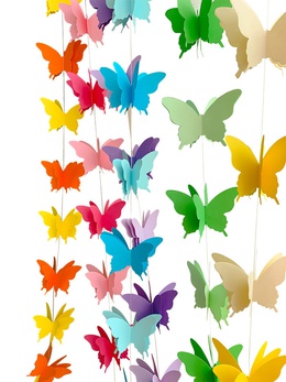 ButterflyShaped Paper String Garland Birthday Party Decoration Balloon Tassel Pendantpicture8