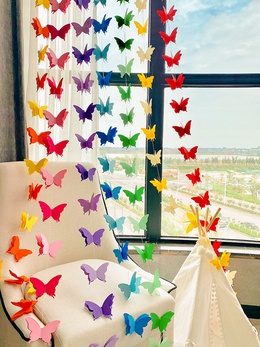 ButterflyShaped Paper String Garland Birthday Party Decoration Balloon Tassel Pendantpicture5