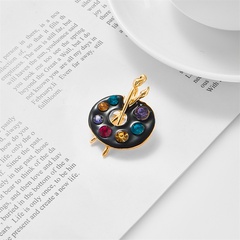 Simple Style Geometric Alloy Inlay Artificial Rhinestones Brooches