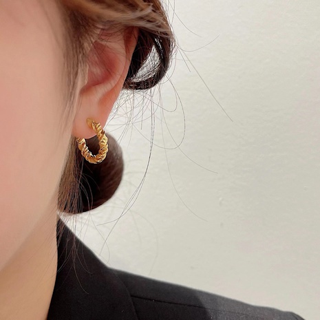 Retro Circle Alloy Plating Ear Studs's discount tags