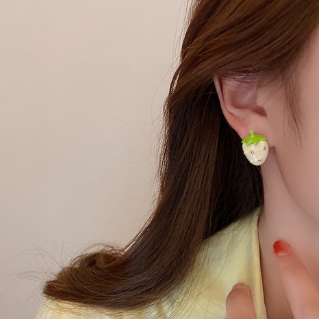 Sweet Strawberry Alloy Plating Ear Studs's discount tags