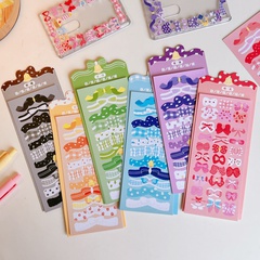 Hand Sticker Material Cute Sweet Bow Pattern Journal Decoration
