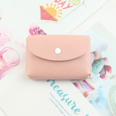 Fashion Solid Color Soft Surface Square Zipper Buckle Card Holder