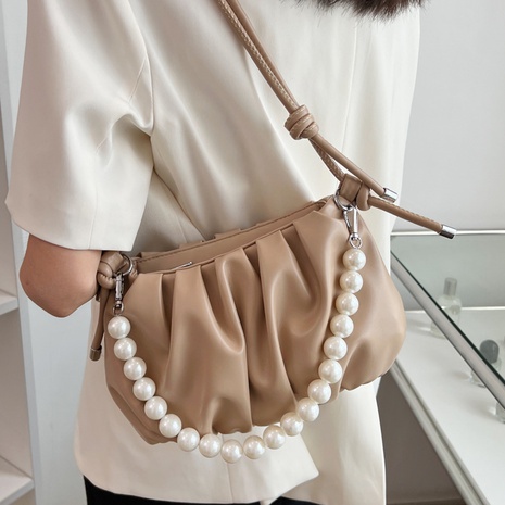 Mode Einfarbig Perle Quadrat Reißverschluss Quadratische Tasche's discount tags
