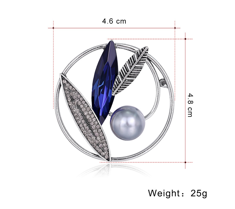 Fashion Geometric Alloy Inlay Artificial Pearls Rhinestone Broochespicture3