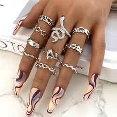 Fashion Geometric Animal Alloy Plating No Inlaid Open Ring 10 Pieces