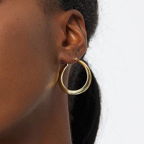Mode Geometrisch Kupfer Reif Ohrringe Überzug Kupfer Ohrringe's discount tags