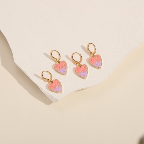 Fashion Heart Shape Copper Earrings Stoving Varnish Copper Earrings's discount tags