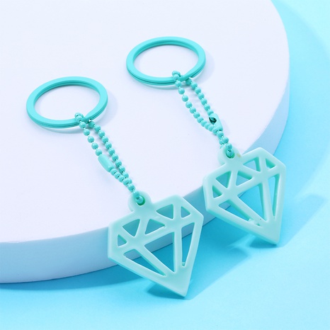 Romantic Diamond Alloy Plating Acrylic Keychain 2 Pieces's discount tags