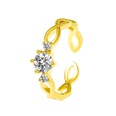 Lssig Koreanische Art Stern Kupfer Offener Ring Inlay Zirkon Kupfer Ringepicture16
