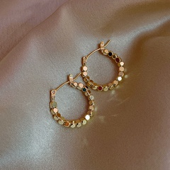 Simple Style Geometric Alloy Earrings Metal Copper Earrings