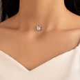 simple ligne de poisson invisible transparent collier zircon chane de clavicule cloute de diamants femmepicture54