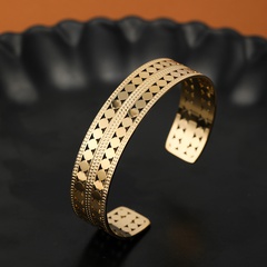 Fashion C Shape Round Stainless Steel Bangle Hollow Out Stainless Steel Bracelets
