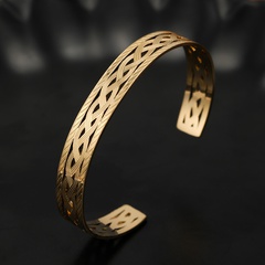Fashion C Shape Stainless Steel Bangle Hollow Out Stainless Steel Bracelets