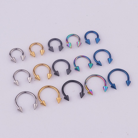 Punk Geometric Stainless Steel Plating Nose Ring's discount tags