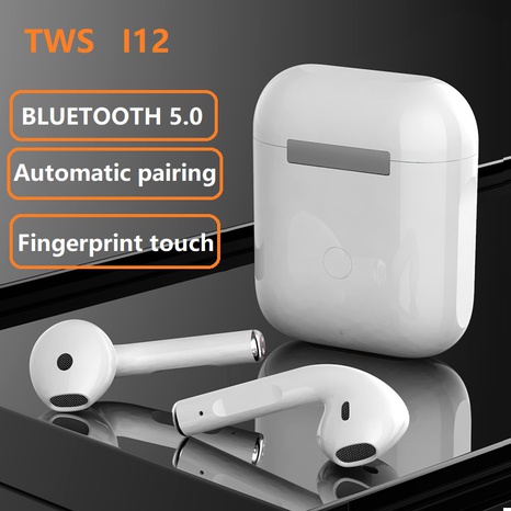Oreillette Bluetooth I12 TWS stéréo sans fil 5.0 avec compartiment de charge's discount tags