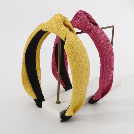 Fashion Solid Color Cloth Knitting Knot Hair Band's discount tags