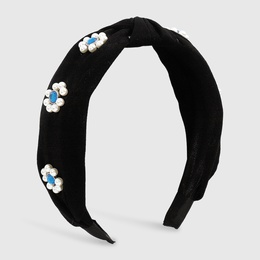 Mode Blume Tuch Knoten Inlay Strass Perle Haarbandpicture18