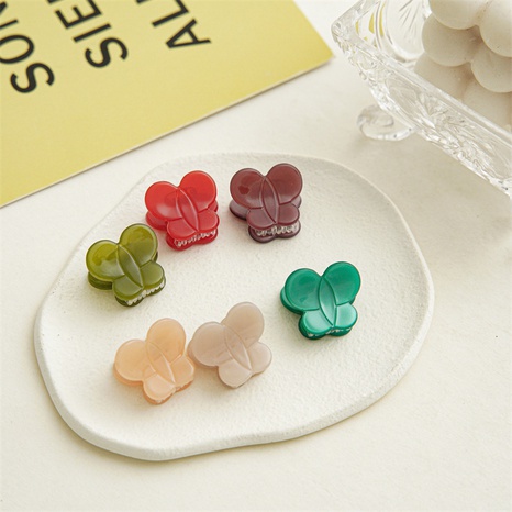 Sweet Solid Color Acetic acid sheets Butterfly Hair Claws 1 Piece's discount tags