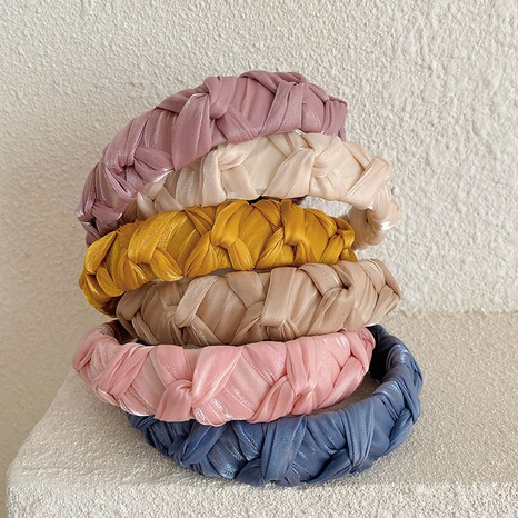 Fashion U Shape Solid Color Synthetic Yarn Net Yarn Hair Band's discount tags