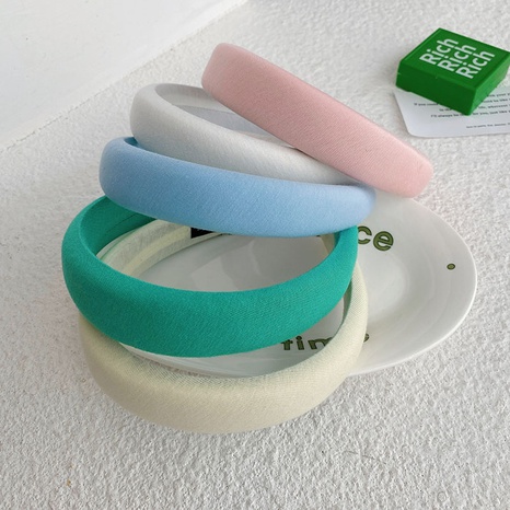 Simple Style U Shape Solid Color Cloth Handmade Hair Band's discount tags