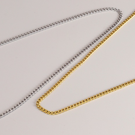 Estilo Simple Geométrico Acero Titanio Collar Enchapado Collares de acero inoxidable's discount tags