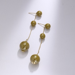 Vintage-Stil Geometrisch Kupfer Ohrringe Künstliche Perlen Kupfer Ohrringe