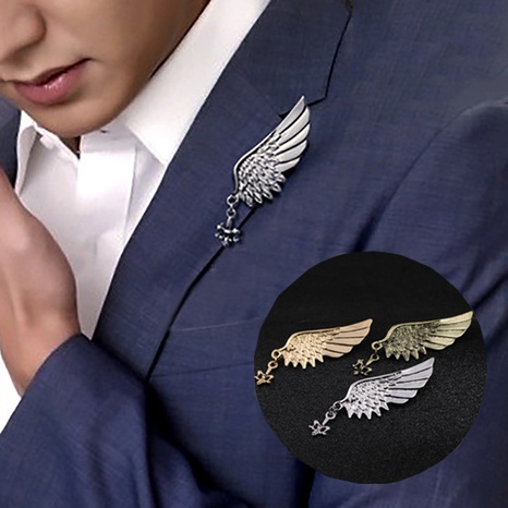 Classic Style Angel Wings Alloy Inlay Rhinestones Brooches's discount tags