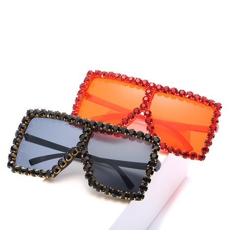 Frau Mode Geometrisch Ac Quadrat Inlay Sonnenbrille's discount tags