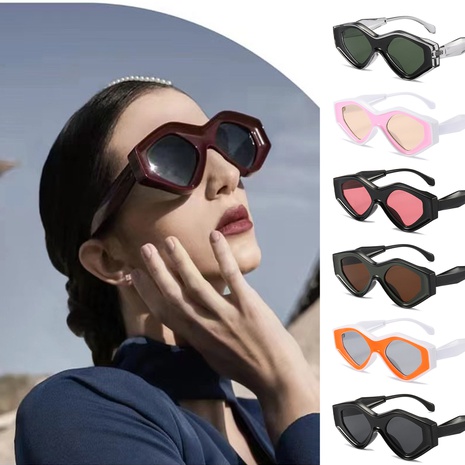 Unisex Fashion Geometric Pc Polygon Sunglasses's discount tags
