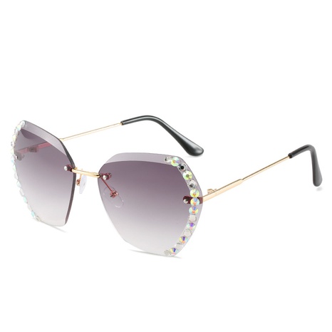 Unisex Fashion Gradient Color Pc Special-Shaped Mirror Inlay Sunglasses's discount tags
