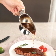 Einfache geometrische Edelstahlschale für westliche Speisen/Steaksoße