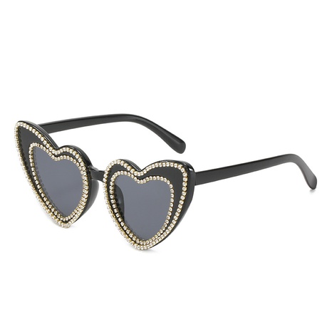 Women'S Fashion Heart Shape Ac Special-Shaped Mirror Inlay Sunglasses's discount tags