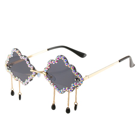 Women'S Casual Clouds Ac Special-Shaped Mirror Inlay Sunglasses's discount tags