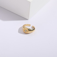 Fashion Geometric Devil'S Eye Copper Open Ring Stoving Varnish Copper Rings