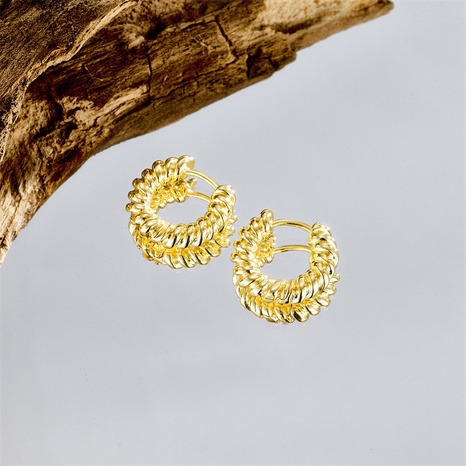 Simple Style Geometric Brass Hoop Earrings Copper Earrings's discount tags