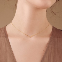 Fashion Geometric Copper Necklace Zircon Copper Necklaces