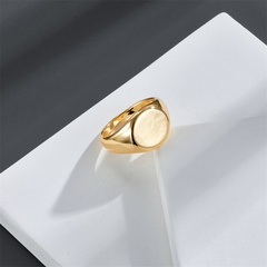 Mode Oval Kupfer Ringe Vergoldet Kupfer Ringe