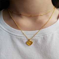 Retro Heart Shape Copper Pendant Necklace Copper Necklaces